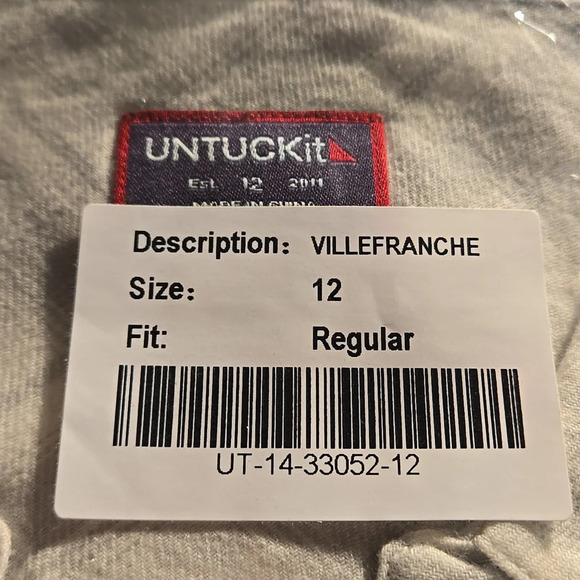 UNTUCKit Villefranche Button Up Sleeveless Gray & White Plaid Women’s 12 (L) - Picture 2 of 12